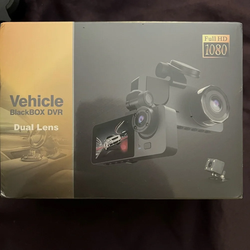 Black Dual Lens Dash Camera